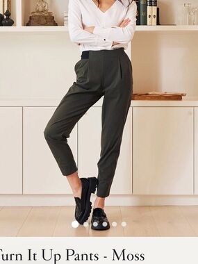 ADAY Turn It Up Pants - Moss Green